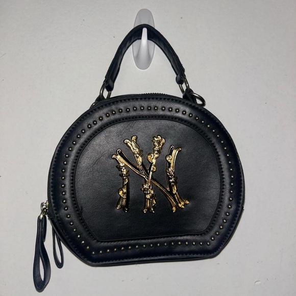 Black NY Embellished Handbag - Picture 1 of 8